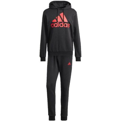 Adidas Herren, Trainingsjacken, Frottee-Trainingsanzug mit grossem Logo (S), Schwarz, S Adidas Herren, Trainingsjacken, Frottee-Trainingsanzug mit grossem Logo (S), Schwarz, S