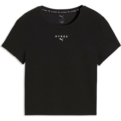Puma Damen, Sportshirt, W X Hyrox Shapeluxe Ss Crop Tee (S), Schwarz, S Puma Damen, Sportshirt, W X Hyrox Shapeluxe Ss Crop Tee (S), Schwarz, S