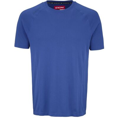 CCM, Herren, Sportshirt, TSS3TA Herren Kurzarm-Trainings-T-Shirt, Royal, XL (XL), Blau, XL CCM, Herren, Sportshirt, TSS3TA Herren Kurzarm-Trainings-T-Shirt, Royal, XL (XL), Blau, XL