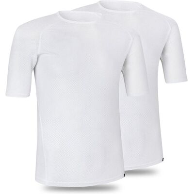 GripGrab, Herren, Funktionsshirt, Ultralight Mesh Short Sleeve Base Layer Unterhemd 2er-Pack (S), Weiss, S GripGrab, Herren, Funktionsshirt, Ultralight Mesh Short Sleeve Base Layer Unterhemd 2er-Pack (S), Weiss, S