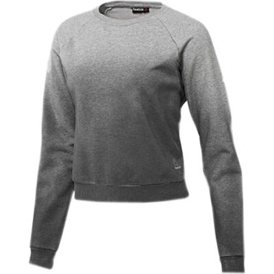 Reebok, Damen, Sportshirt, graues Yoga-Sweatshirt. (M), Silber, Grau, M Reebok, Damen, Sportshirt, graues Yoga-Sweatshirt. (M), Silber, Grau, M