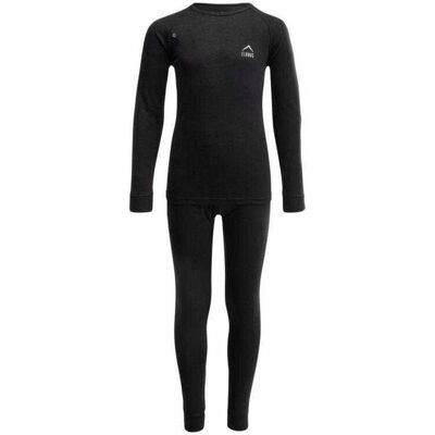 Elbrus, Unisex, Funktionsunterhose, Melor Merino Set Tg Jr Thermounterwäsche-Set (164), Schwarz, 164 Elbrus, Unisex, Funktionsunterhose, Melor Merino Set Tg Jr Thermounterwäsche-Set (164), Schwarz, 164