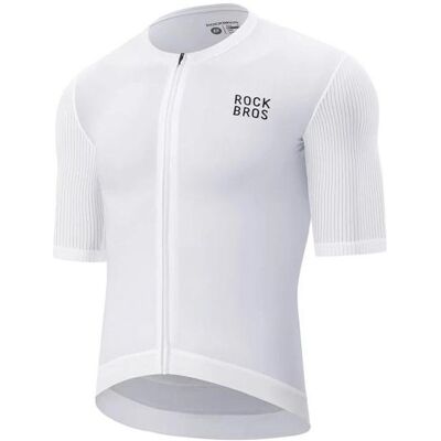 Rockbros, Herren, Velotrikot, Koszulka rowerowa 15200025 z krótkim rękawem rozmiar XXXL - biała (3XL), Weiss, 3XL Rockbros, Herren, Velotrikot, Koszulka rowerowa 15200025 z krótkim rękawem rozmiar XXXL - biała (3XL), Weiss, 3XL