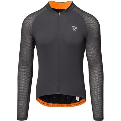 Radvik, Herren, Velotrikot, Męska koszulka z długim rękawem THIALFI GTS rozmiar XL (XL), Schwarz, Grau, XL Radvik, Herren, Velotrikot, Męska koszulka z długim rękawem THIALFI GTS rozmiar XL (XL), Schwarz, Grau, XL