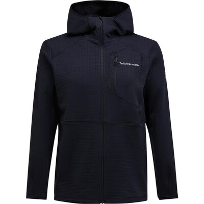 Peak Performance, Herren, Outdoorjacken, Trail Polartec Hoodie (S), Schwarz, S Peak Performance, Herren, Outdoorjacken, Trail Polartec Hoodie (S), Schwarz, S