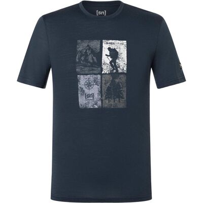 Super Natural, Herren, Funktionsshirt, Go Hiking Tee (XL), Blau, Mehrfarbig Super Natural, Herren, Funktionsshirt, Go Hiking Tee (XL), Blau, Mehrfarbig