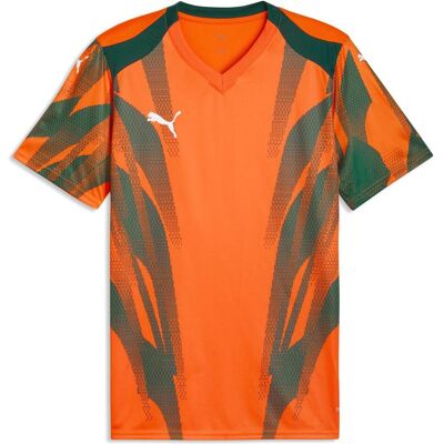 Puma Herren, Sportshirt, teamFINAL Graphic+ Jersey (M), Weiss, Orange, M Puma Herren, Sportshirt, teamFINAL Graphic+ Jersey (M), Weiss, Orange, M