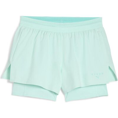 Puma Damen, Sporthose, W x HYROX 2IN1 SHORT (L), Grün Puma Damen, Sporthose, W x HYROX 2IN1 SHORT (L), Grün
