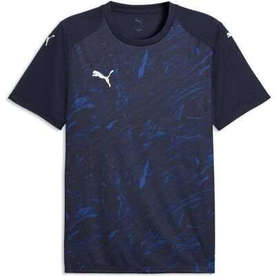 Puma Herren, Sportshirt, teamFINAL Graphic Jersey (S), Blau, Schwarz, S Puma Herren, Sportshirt, teamFINAL Graphic Jersey (S), Blau, Schwarz, S
