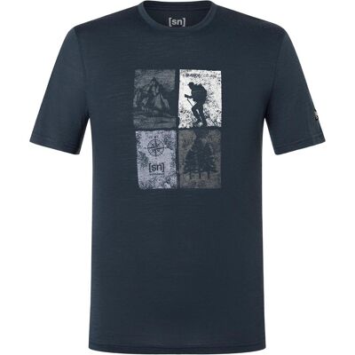 Super Natural, Herren, Funktionsshirt, Go Hiking Tee (L), Blau, Mehrfarbig Super Natural, Herren, Funktionsshirt, Go Hiking Tee (L), Blau, Mehrfarbig