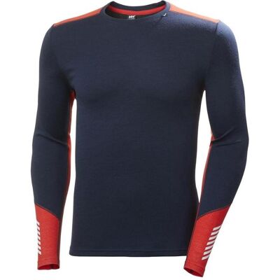 Helly Hansen, Herren, Funktionsshirt, Lifa Merino Midweight Crew (L), Blau, L Helly Hansen, Herren, Funktionsshirt, Lifa Merino Midweight Crew (L), Blau, L