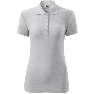 Malfini, Damen, Shirts, Cotton W MLI-21303 light gray melange polo shirt, Grau, (S) Malfini, Damen, Shirts, Cotton W MLI-21303 light gray melange polo shirt, Grau, (S)