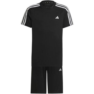 Adidas Jungen, Sportshirt, Training Essentials 3-Streifen Jr. Set (152), Schwarz, 152 Adidas Jungen, Sportshirt, Training Essentials 3-Streifen Jr. Set (152), Schwarz, 152