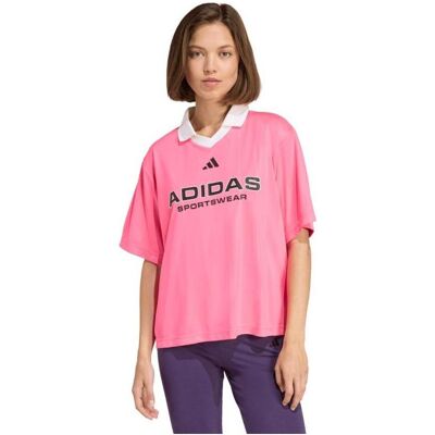Adidas Damen, Sportshirt, pinkes Damen-Tiro-T-Shirt (L), Pink, L Adidas Damen, Sportshirt, pinkes Damen-Tiro-T-Shirt (L), Pink, L