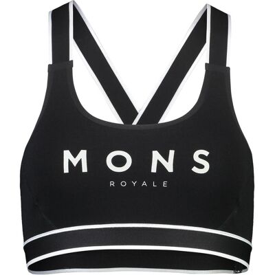 Mons Royale, Sport-BH, Women's Stella X-Back Bra (XS), Schwarz Mons Royale, Sport-BH, Women's Stella X-Back Bra (XS), Schwarz