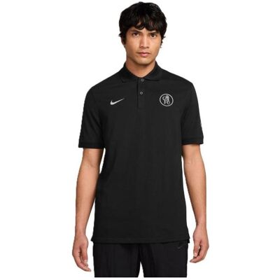 Nike, Herren, Sportshirt, Chelsea London Poloshirt (XL), Schwarz, Silber, XL Nike, Herren, Sportshirt, Chelsea London Poloshirt (XL), Schwarz, Silber, XL
