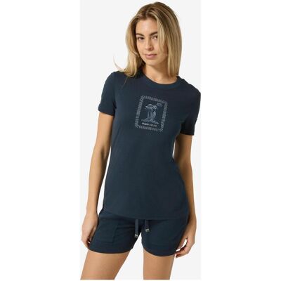 Super Natural, Damen, Shirts, Women's Palm Island Bio Jersey Tee, Weiss, Blau, (M) Super Natural, Damen, Shirts, Women's Palm Island Bio Jersey Tee, Weiss, Blau, (M)