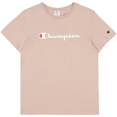 Champion, Damen, Sportshirt, Koszulka damska SS Tee beżowa 117534 MS079 S (S), Pink, Beige, S Champion, Damen, Sportshirt, Koszulka damska SS Tee beżowa 117534 MS079 S (S), Pink, Beige, S