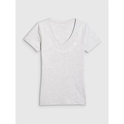 4F, Damen, Funktionsshirt, Women's basic V-neck T-shirt 4FWMM00TTSHF3307-27M (S), S 4F, Damen, Funktionsshirt, Women's basic V-neck T-shirt 4FWMM00TTSHF3307-27M (S), S