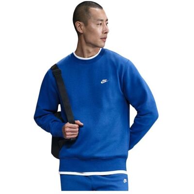Nike, Herren, Sportshirt, Club BB Men's Sweatshirt Dark Blue FN3886 480 (M), Blau, Weiss, M Nike, Herren, Sportshirt, Club BB Men's Sweatshirt Dark Blue FN3886 480 (M), Blau, Weiss, M