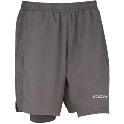 CCM, Herren, Sporthose, SWV3TA 2-in-1-Shorts (XS, Temno Siva (Anthrazit)) (XS), Grau CCM, Herren, Sporthose, SWV3TA 2-in-1-Shorts (XS, Temno Siva (Anthrazit)) (XS), Grau