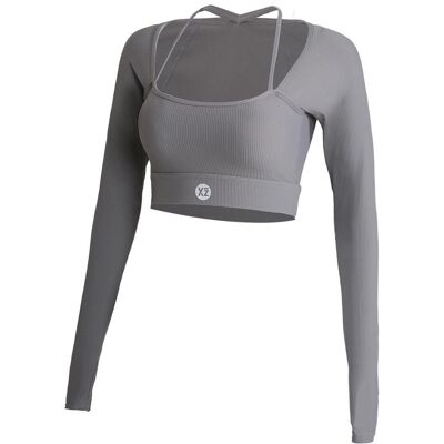 Yeaz Club Level Langarm Sporttop - Grau - Sporttop Yeaz Club Level Langarm Sporttop - Grau - Sporttop