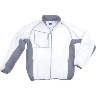 Excess, Unisex, Outdoorjacken, Fleecejacke Champ, Gr.S, weiss/grau (S), Weiss, Grau, S Excess, Unisex, Outdoorjacken, Fleecejacke Champ, Gr.S, weiss/grau (S), Weiss, Grau, S