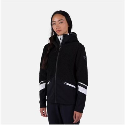 Rossignol, Damen, Skijacke, Wispile Fleece Fzh Sweatshirt (L), Schwarz, Weiss, L Rossignol, Damen, Skijacke, Wispile Fleece Fzh Sweatshirt (L), Schwarz, Weiss, L