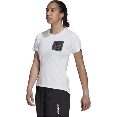 Adidas Damen, Sportshirt, TX Pocket Tee GU8983 (L), Mehrfarbig, Schwarz, Weiss, L Adidas Damen, Sportshirt, TX Pocket Tee GU8983 (L), Mehrfarbig, Schwarz, Weiss, L