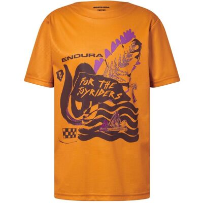 Endura, Jungen, Velotrikot, Singletrack Print Kids Shirt (XL), Orange, XL Endura, Jungen, Velotrikot, Singletrack Print Kids Shirt (XL), Orange, XL