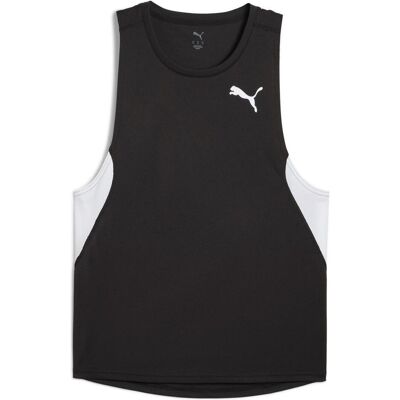 Puma Herren, Sportshirt, M Cross The Line Singlet 3.0 (L), Schwarz, Weiss, L Puma Herren, Sportshirt, M Cross The Line Singlet 3.0 (L), Schwarz, Weiss, L
