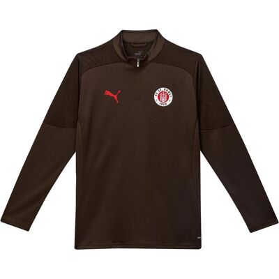 Puma - FCSP Training 1/4 Zip Top Jr (116) - Braun - Sportshirt Puma - FCSP Training 1/4 Zip Top Jr (116) - Braun - Sportshirt