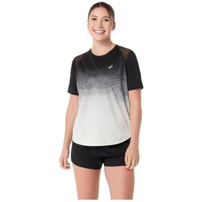 ASICS Performance, Damen, Sportshirt, Road Fade T-Shirt (M), Weiss, Schwarz, M ASICS Performance, Damen, Sportshirt, Road Fade T-Shirt (M), Weiss, Schwarz, M