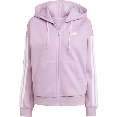 Adidas Damen, Pullover, Damen Essentials 3-Streifen Fleece-Hoodie mit durchgehendem Reissverschluss Lila, Violett, (XS) Adidas Damen, Pullover, Damen Essentials 3-Streifen Fleece-Hoodie mit durchgehendem Reissverschluss Lila, Violett, (XS)