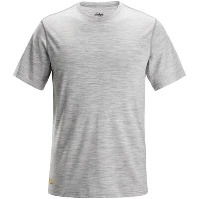 Snickers, Herren, Funktionsshirt, T-Shirt aus Merinowolle 2551 (XL), Grau, XL Snickers, Herren, Funktionsshirt, T-Shirt aus Merinowolle 2551 (XL), Grau, XL