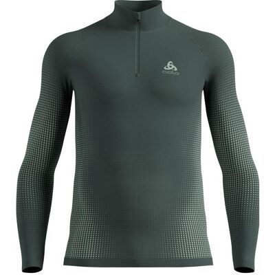 Odlo, Herren, Funktionsshirt, Performance Warm Base Layer Half Zip (XXL), Grau, XXL Odlo, Herren, Funktionsshirt, Performance Warm Base Layer Half Zip (XXL), Grau, XXL
