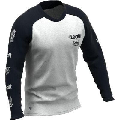 Leatt, Herren, Velotrikot, MTB Gravity 2.0 Jersey white L (L), Grau, Weiss, L Leatt, Herren, Velotrikot, MTB Gravity 2.0 Jersey white L (L), Grau, Weiss, L