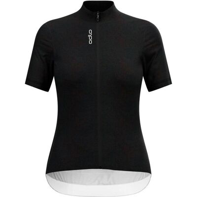 Odlo, Damen, Velotrikot, T-shirt s/u collar s/s full zip ZEROWEIGHT CHILL-TEC (L), Schwarz, L Odlo, Damen, Velotrikot, T-shirt s/u collar s/s full zip ZEROWEIGHT CHILL-TEC (L), Schwarz, L