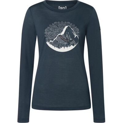 Super Natural, Damen, Sportshirt, Mountain Mandala Tree (S), Blau, S Super Natural, Damen, Sportshirt, Mountain Mandala Tree (S), Blau, S