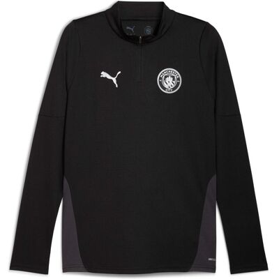 Puma Herren, Fussballtrikot, MCFC Training 1/4 Zip Top (L), Silber, Schwarz, L Puma Herren, Fussballtrikot, MCFC Training 1/4 Zip Top (L), Silber, Schwarz, L