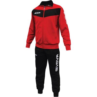 Givova, Herren, Trainingsjacken, Dres Tuta Visa czerwono-czarny TR018 1210 XS (XS), Rot, Schwarz, Mehrfarbig, XS Givova, Herren, Trainingsjacken, Dres Tuta Visa czerwono-czarny TR018 1210 XS (XS), Rot, Schwarz, Mehrfarbig, XS