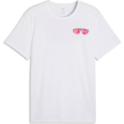 Puma Herren, Sportshirt, M Run Nitro Graphic Tee (L), Weiss, L Puma Herren, Sportshirt, M Run Nitro Graphic Tee (L), Weiss, L