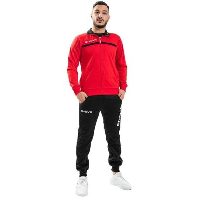 Givova, Herren, Trainingsjacken, Tuta One Trainingsanzug (XXS), Rot, Schwarz, Mehrfarbig, XXS Givova, Herren, Trainingsjacken, Tuta One Trainingsanzug (XXS), Rot, Schwarz, Mehrfarbig, XXS