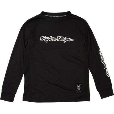 Troy Lee Designs, Jungen, Velotrikot, Skyline Ride LS Tee, Signature, black, youth XS (XS), Schwarz, XS Troy Lee Designs, Jungen, Velotrikot, Skyline Ride LS Tee, Signature, black, youth XS (XS), Schwarz, XS