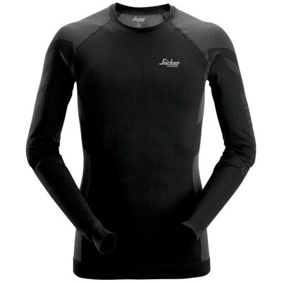 Snickers Workwear, Herren, Funktionsshirt, Unterzieh-Langarmshirt In-Motion 9491 (XL), Grau, XL Snickers Workwear, Herren, Funktionsshirt, Unterzieh-Langarmshirt In-Motion 9491 (XL), Grau, XL