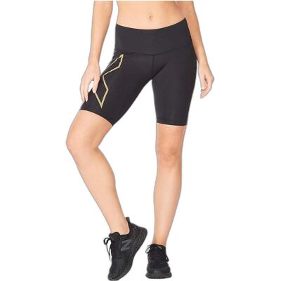 2XU, Damen, Sporthose, Light Speed Mid-Rise CompShort (XS), Schwarz 2XU, Damen, Sporthose, Light Speed Mid-Rise CompShort (XS), Schwarz