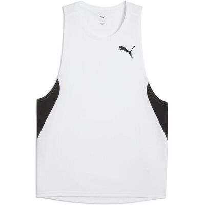 Puma Herren, Sportshirt, M Cross The Line Singlet 3.0 (M), Weiss, M Puma Herren, Sportshirt, M Cross The Line Singlet 3.0 (M), Weiss, M