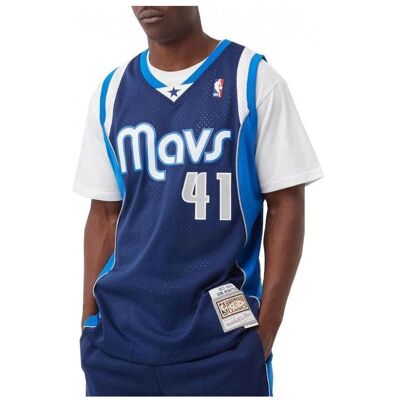Mitchell & Ness, Herren, Sportshirt, NBA Dallas Mavericks Swingman Dirk Nowitzki Trikot Herren (S), Blau, S Mitchell & Ness, Herren, Sportshirt, NBA Dallas Mavericks Swingman Dirk Nowitzki Trikot Herren (S), Blau, S