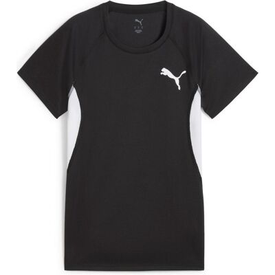 Puma Damen, Sportshirt, W CROSS THE LINE TEE 3.0 (S), Schwarz, S Puma Damen, Sportshirt, W CROSS THE LINE TEE 3.0 (S), Schwarz, S