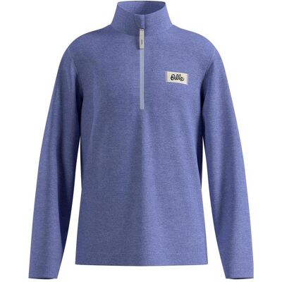 Odlo, Unisex, Funktionsshirt, Essentials Multisport Mid Layer für Kinder aus Grid-Fleece mit Halbreissverschluss (104), Grau, Blau, 104 Odlo, Unisex, Funktionsshirt, Essentials Multisport Mid Layer für Kinder aus Grid-Fleece mit Halbreissverschluss (104), Grau, Blau, 104